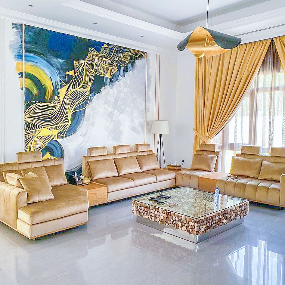 Interior Luxury Villa wall art inspired by Mural impression works