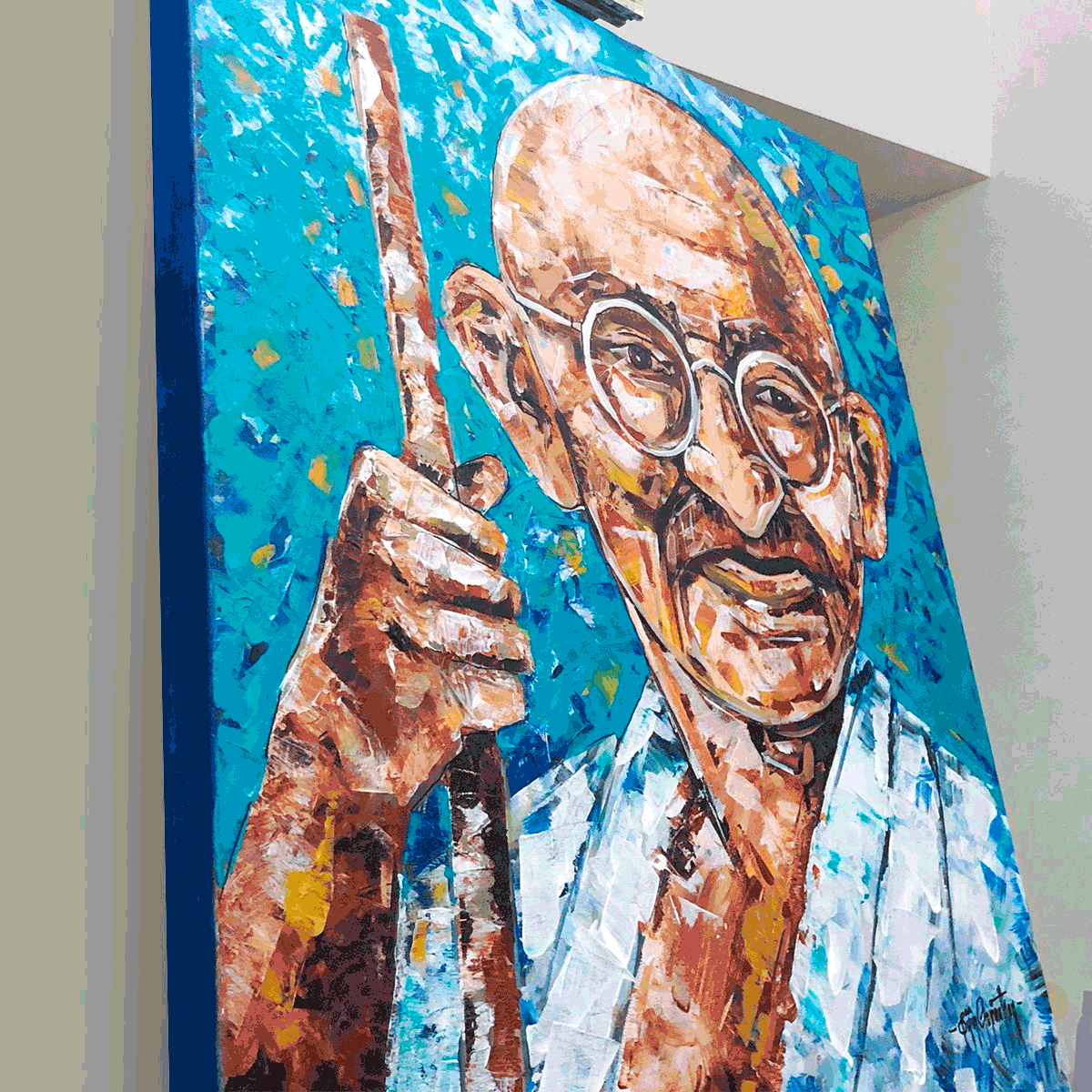 Mahatma Gandhi - Acrylic Painting