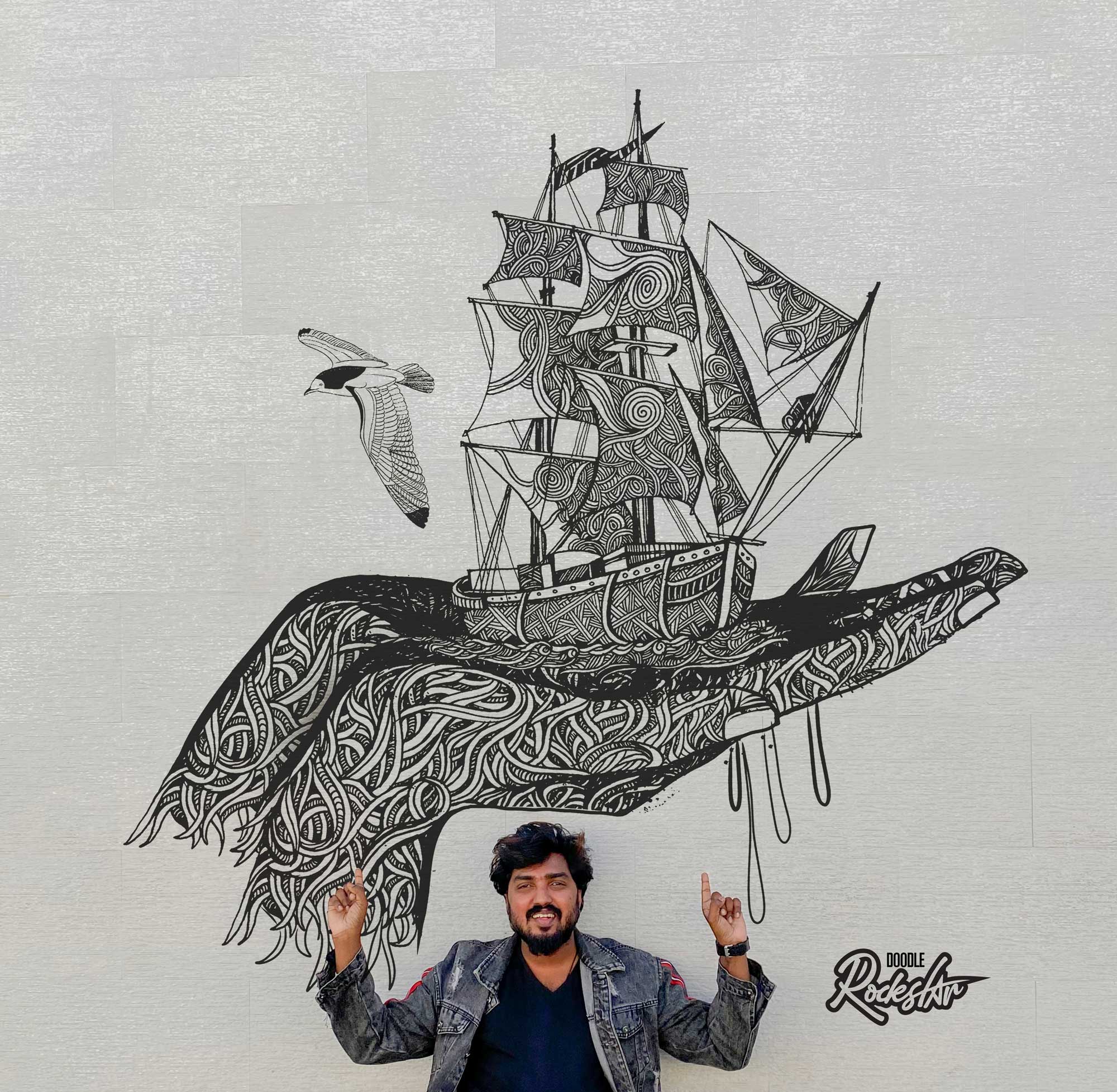 I'll sail my ship alone - Doodle Artwork