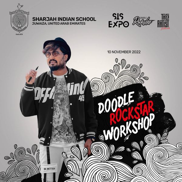 Doodle Art workshop at Sharjah Indian School